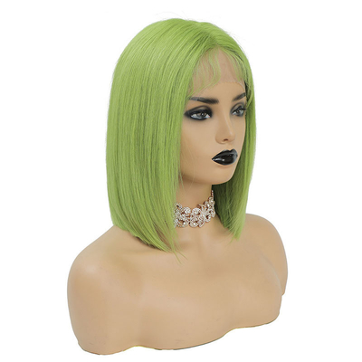 100% cabelo humano HD brasileiro renda frontal 8A 10A 12A curta bob verde peruca com renda suíça