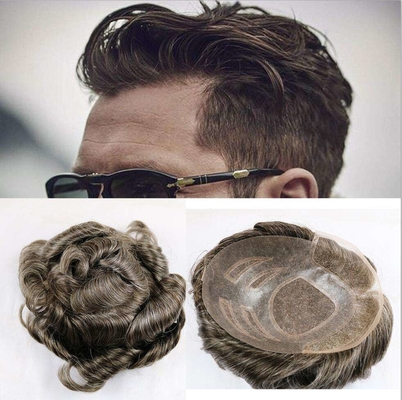 Toupee de cabelo humano para homens Remy Grade de cabelo e cutícula completa