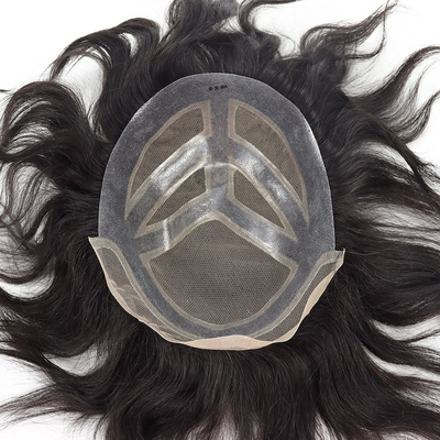Toupee de cabelo humano para homens Remy Grade de cabelo e cutícula completa