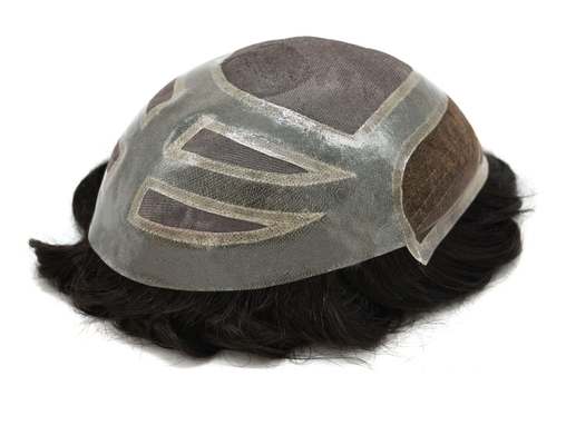 Toupee de cabelo humano para homens Remy Grade de cabelo e cutícula completa