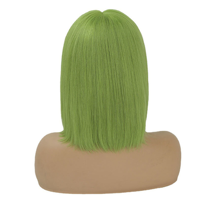 14 polegadas HD Lança Frente Bob Perucas com laranja natural Silky Direito cabelo humano peruano