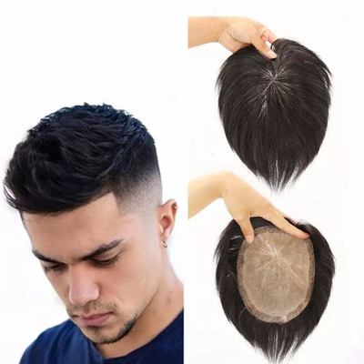 100% cabelo humano com cutícula completa Sim. 100% cabelo virgem com cutícula alinhada Toupee natural para homens