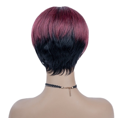 6 polegadas Verão HD Suíça renda crua cabelo humano virgem sedosa reta curta peruca Pixie corte perucas para mulheres negras