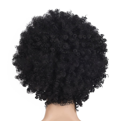 Cabelo curto, peruca ondulada e encaracolada para mulheres negras