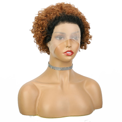Cabelo curto, peruca ondulada e encaracolada para mulheres negras