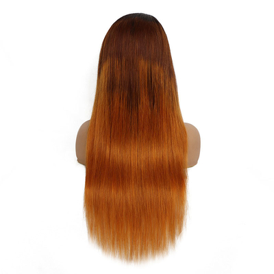 Experimente a cutícula completa de cabelo humano brasileiro renda peruca frontal T1B/4/30HL cor de sombra