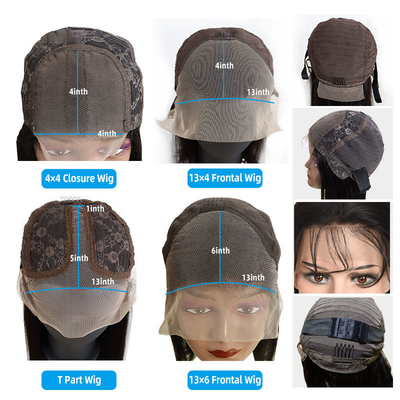 Experimente a cutícula completa de cabelo humano brasileiro renda peruca frontal T1B/4/30HL cor de sombra