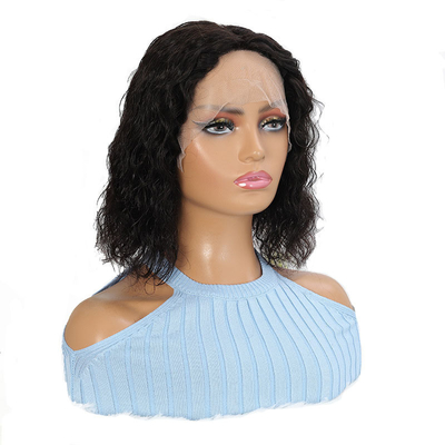 Remy Hair 180% Densidade Afro Kinky Curly 4*4/13*4/13*6 renda Frontal BOB Perucas para mulheres negras 250g-450g