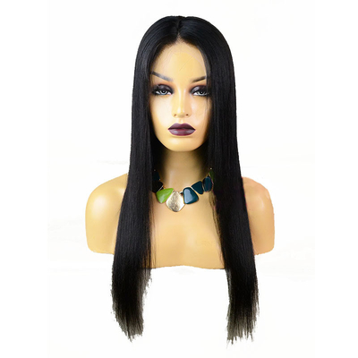 Seda natural não processada Direita Full Hand Tied HD Full Swiss Lace Peruca comprimento 10-24 polegadas