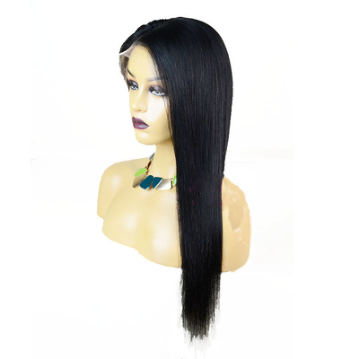 Seda natural não processada Direita Full Hand Tied HD Full Swiss Lace Peruca comprimento 10-24 polegadas