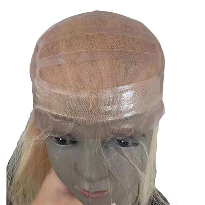 16-24 polegadas 613 loira de mão amarrada PU silicone perucas médicas para mulheres brancas 100% cabelo humano