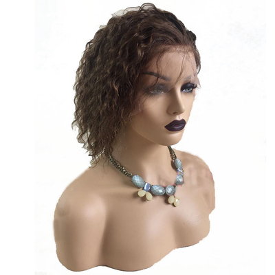 Cabelo humano encaracolado Peruca 100% brasileira HD Full Swiss Lace Silk Top Injetado Tudo feito à mão