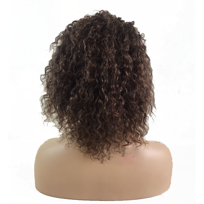 Cabelo humano encaracolado Peruca 100% brasileira HD Full Swiss Lace Silk Top Injetado Tudo feito à mão
