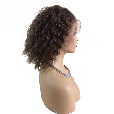 Cabelo humano encaracolado Peruca 100% brasileira HD Full Swiss Lace Silk Top Injetado Tudo feito à mão