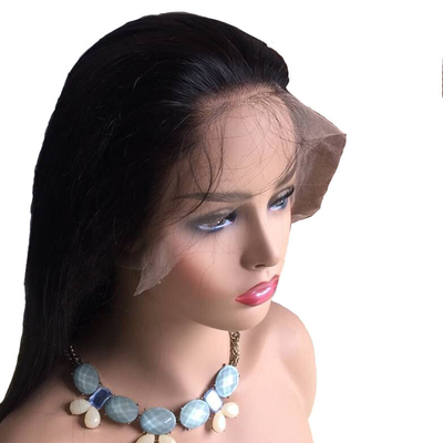 10-24 polegadas Full Cuticle Natural Preto Direito Full Lace Manual Humanos Remy Hair Perucas