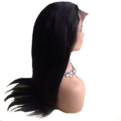 10-24 polegadas Full Cuticle Natural Preto Direito Full Lace Manual Humanos Remy Hair Perucas
