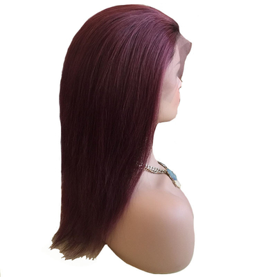 10-24 polegadas Full Cuticle Natural Preto Direito Full Lace Manual Humanos Remy Hair Perucas