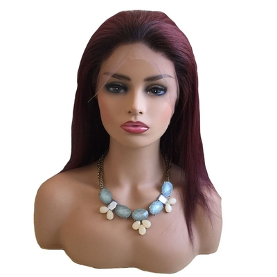 100% cabelo humano brasileiro 99J Ombre Full Lace Peruca Suíça 360 Lace Frente 10-24 polegadas Transparente HD