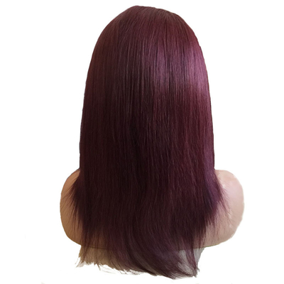 100% cabelo humano brasileiro 99J Ombre Full Lace Peruca Suíça 360 Lace Frente 10-24 polegadas Transparente HD