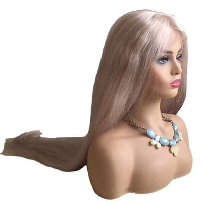 10-24 polegadas de cabelo humano bruto loiro renda completa 360 peruca tecido à mão um doador cor clara 613