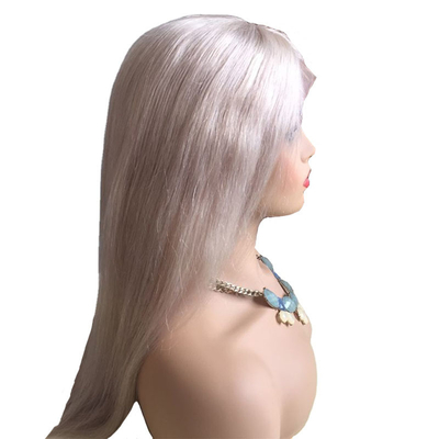 10-24 polegadas de cabelo humano bruto loiro renda completa 360 peruca tecido à mão um doador cor clara 613