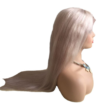 10-24 polegadas de cabelo humano bruto loiro renda completa 360 peruca tecido à mão um doador cor clara 613