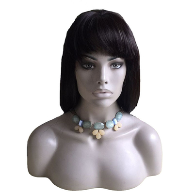 Natural preto virgem cruda Remy Full Lace Perucas amarradas à mão com cabelo Bangs Produtores de peruca