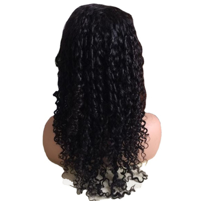 Natural preto virgem cruda Remy Full Lace Perucas amarradas à mão com cabelo Bangs Produtores de peruca