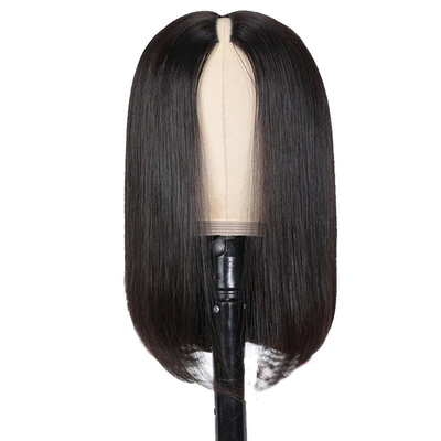Curta 2022 Desenho de Moda Cuticular de Ondas d'água alinhada V-parte Peruca de cabelo humano sem renda