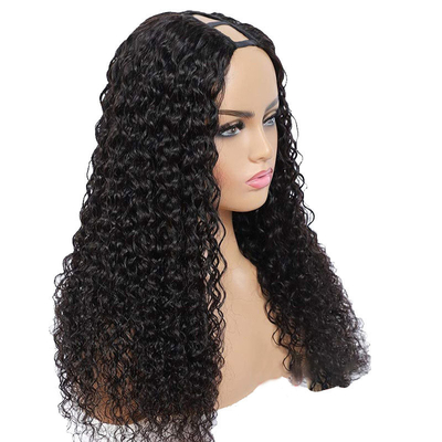 Loose Wave V Part Perucas Online com linha de cabelo natural e máquina completa feita dupla