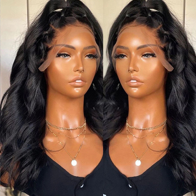 10-24 polegadas de cabelo brasileiro encaracolado Remy cabelo humano renda completa peruca amarrado à mão renda francesa transparente