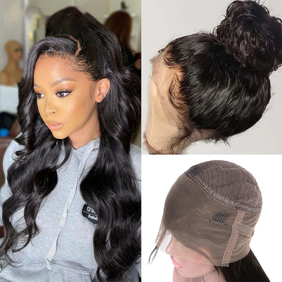 Ondas de água Full Lace Perucas de cabelo humano para mulheres negras comprimento longo HD 360 Lace Frontal