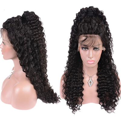 Cabelo indiano bruto HD Perucas frontais de renda 360 Perucas de renda para mulheres negras 10A 12A encaracolado