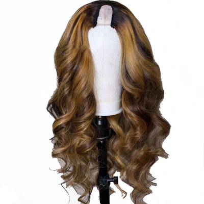 150 Densidade P4/30 Máquina sem cola Feita U Parte Peruca de cabelo brasileira para mulheres negras
