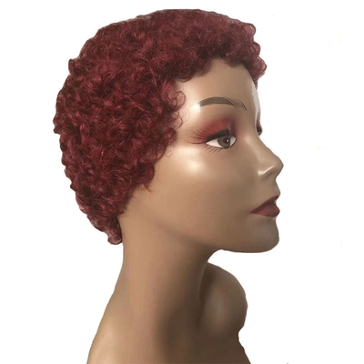 Afro Kinky Curly Curly Hair Machine fez perucas para homens cabelo brasileiro