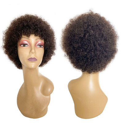 Cabeça humana indiana crua cutícula alinhada corte de fada Afro Perucas encaracoladas GS suprimentos 250g-450g