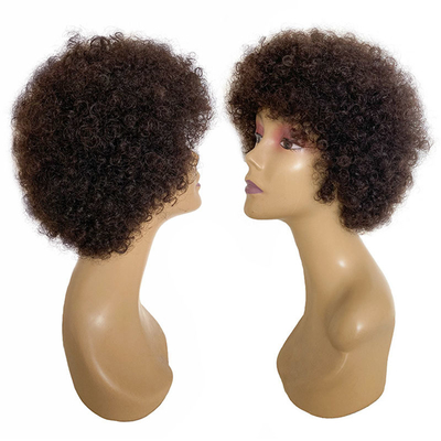 Cabeça humana indiana crua cutícula alinhada corte de fada Afro Perucas encaracoladas GS suprimentos 250g-450g
