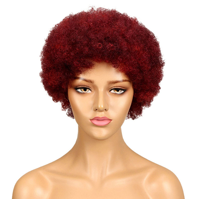 Cabeça humana indiana crua cutícula alinhada corte de fada Afro Perucas encaracoladas GS suprimentos 250g-450g