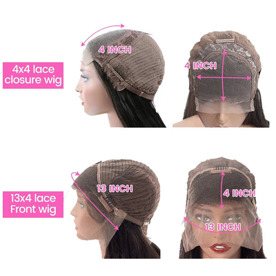 Muito Preto 13x6 renda Frontal Curto Estilo Bob Corpo Ondulação de Cabelo Humano Perucas para Mulheres Negras