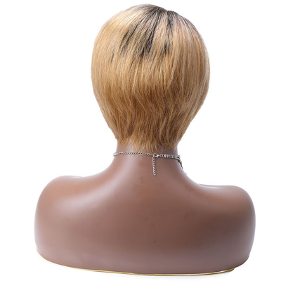 Longos Vietenenses Virgem crua HD 13x1 T Parte renda Frente Pixie corte de cabelo humano Perucas Ombre Marrom