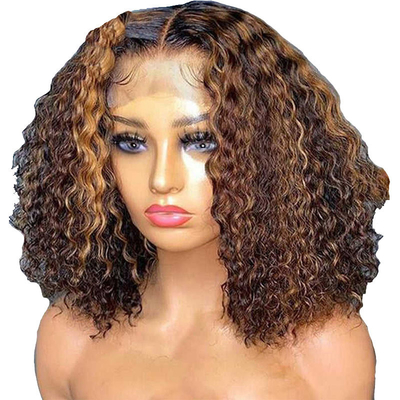 8 polegadas HD Lança Frente Peruanas Ondas de Água Curto Corte Toca Bob Cabeleira Recortada Perucas de Cabelo Humano
