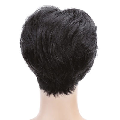100% cabelo humano cabeça cheia vietnam preto corte muito curto cabelo indiano perucas para homens asiáticos