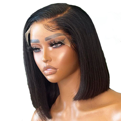 14 polegadas Full HD renda frontal cabelo humano sem cola perucas 360 Full renda frontal peruca cabelo humano