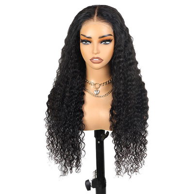 100% cabelo humano Full HD renda bob perucas onda de água para cabelo brasileiro em marrom escuro