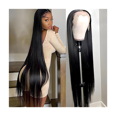 Tamanho Médio Casaco Frente Original Brasileiro Natural Peruca de Cabelo Humano Para Mulheres Negras