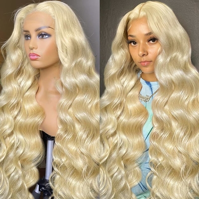 Cabelo Chinês 613 Loiro 13X6 Hd Full Lace Frontal Raw Cabelo Humano Peruca Com Cabelo de Bebê