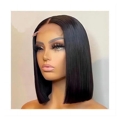 Cabelo Brasileiro Curto Bob Transparente Bob Perucas Hd renda Frente Cabelo Humano Perucas 8-14 polegadas