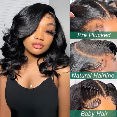 Cabelo Brasileiro Curto Bob Transparente Bob Perucas Hd renda Frente Cabelo Humano Perucas 8-14 polegadas