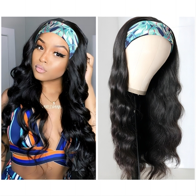 Peruca de renda Tipo Nenhuma Peruca de renda 100% de cabelo humano Faixa de cabeça cutícula alinhada Peruca de cabelo bruto