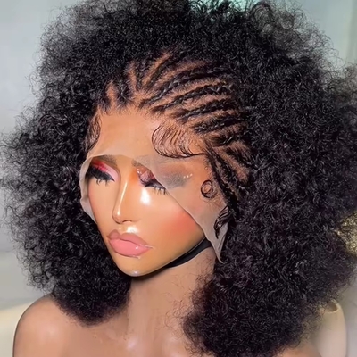 Super duplo desenhado cabelo humano bruto Hd Peruca de renda com cor de cabelo personalizável